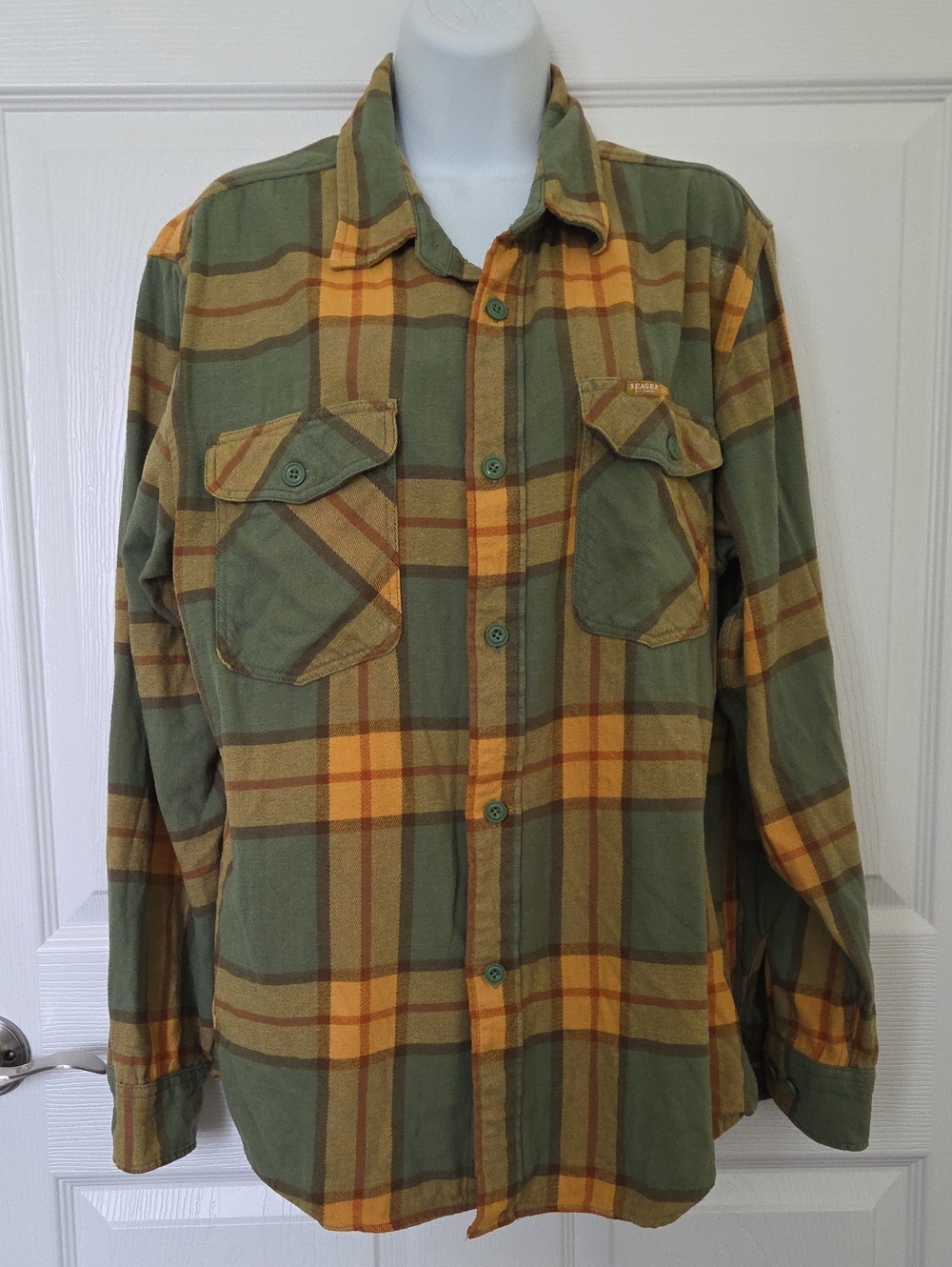 Seager Calico Flannel Shirt XL